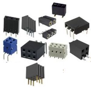Shroudless female PCB strips